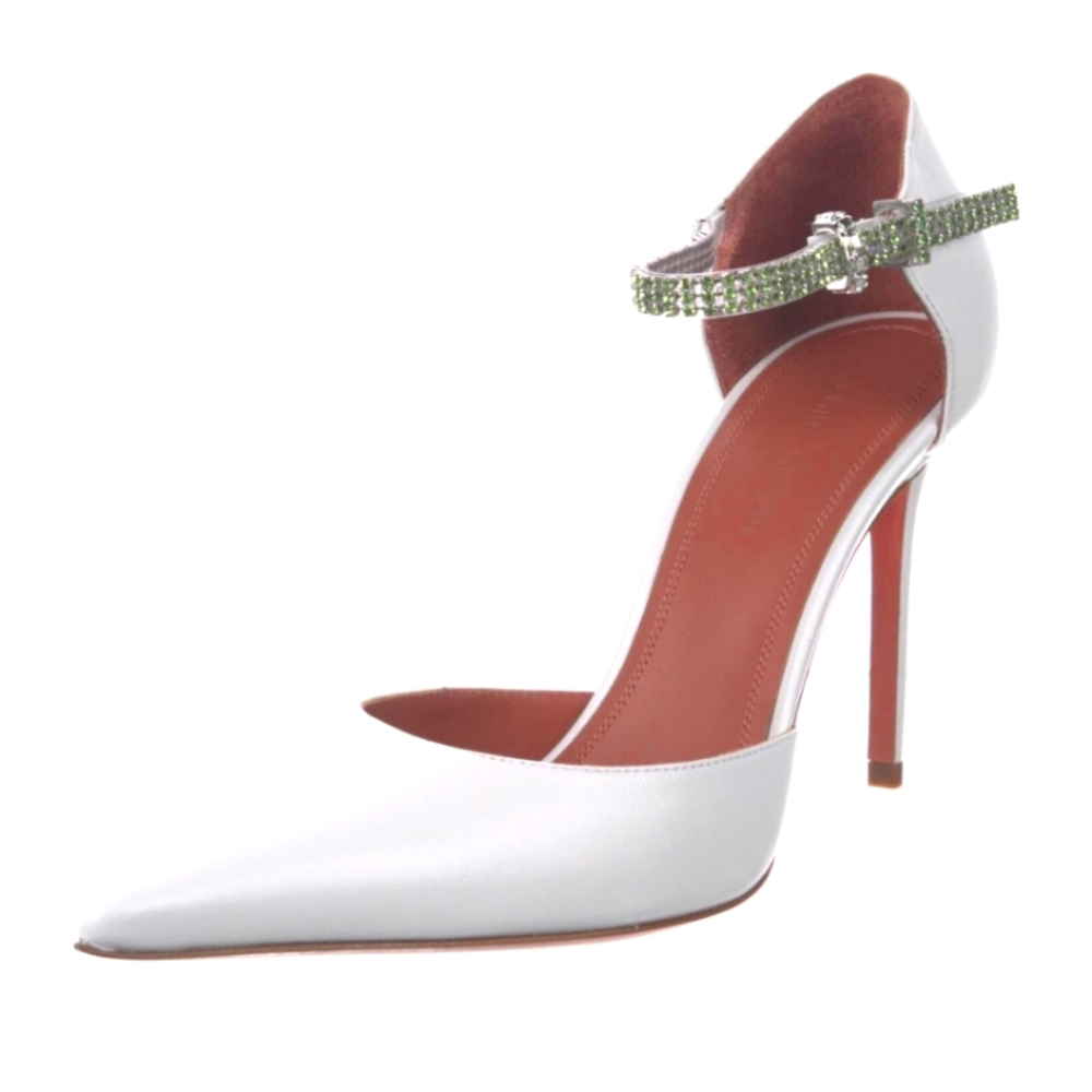 CLOSING CLOSET Amina Muaddi Ursina Pumps Napa White EU 36